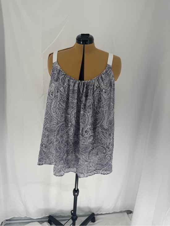 Lane Bryant Tops - Lane Bryant Pale Lavender Paisley Camisole with White Straps 0148